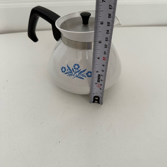 Vintage Corning Ware Blue Cornflower 6 Cup Tea Pot P-104 With Rare Backstamp - Picture 2 of 10